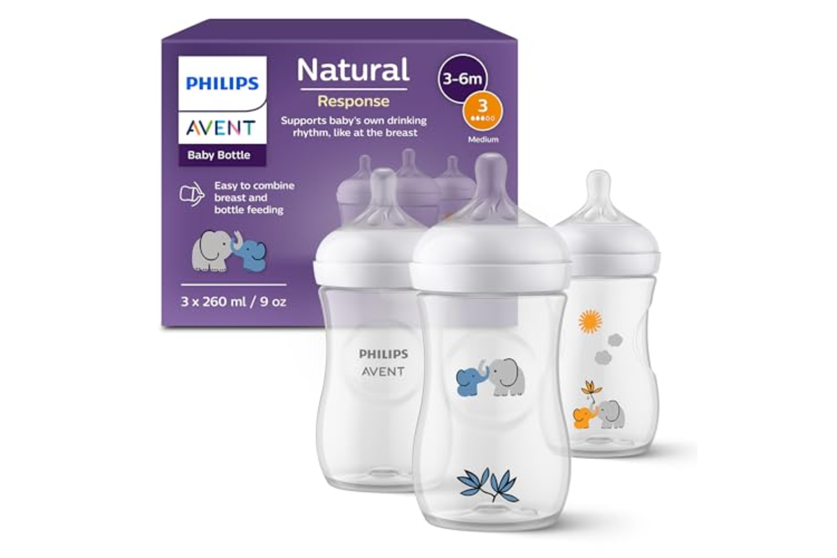Philips Avent Natural Response coffret cadeau 3 biberons 260 ml tetines T3 anti goutte anti colique