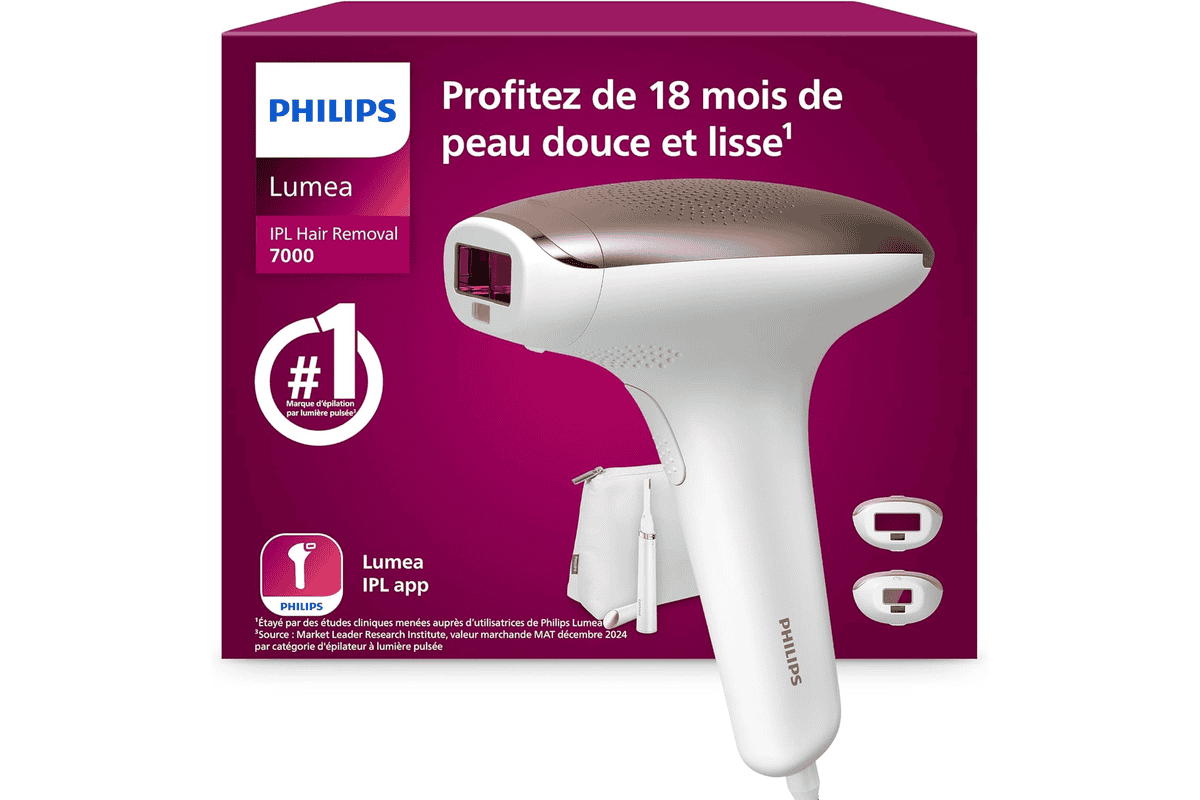 Philips Lumea série 7000 BRI921 épilateur IPL lumière pulsée tondeuse stylo Satin Compact bon plan Amazon