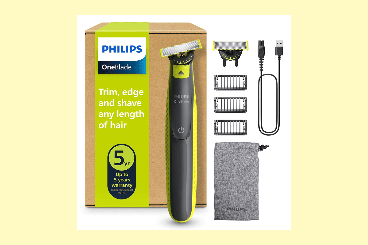 Philips OneBlade 360 authentique tondeuse rasoir à barbe électrique 2 lames 360 3 peignes barbe 1 3 5 mm QP2724/31 29,99 euros Amazon