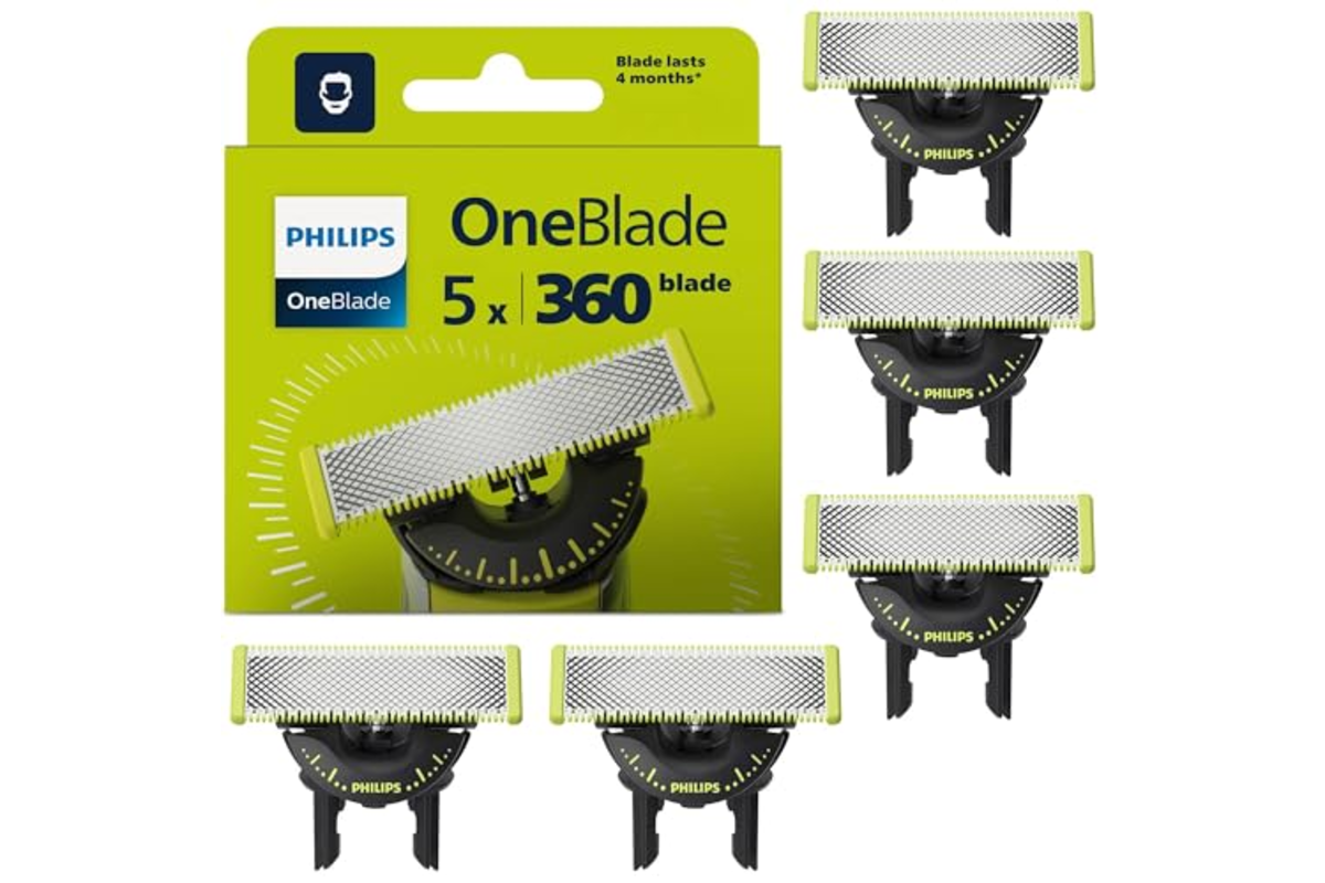 Lames Philips OneBlade Original 360 pack 5 QP450 50 noires compatibles OneBlade Pro