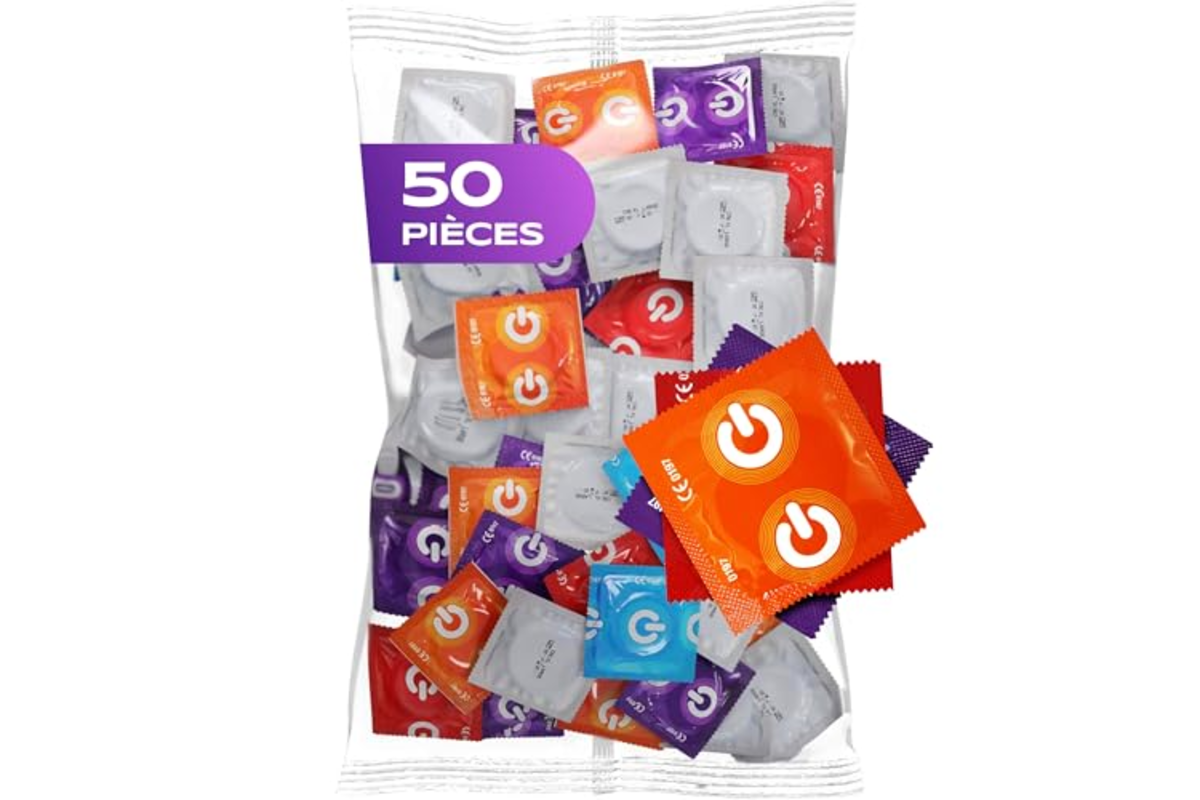 Préservatifs lot de 50 (7 variétés et tailles) à 8,03 € sur Amazon (-33%)