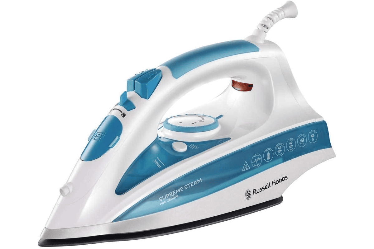 Russell Hobbs Steamglide Pro 20562-56 fer à repasser vapeur bleu et blanc 2600 W avec semelle céramique