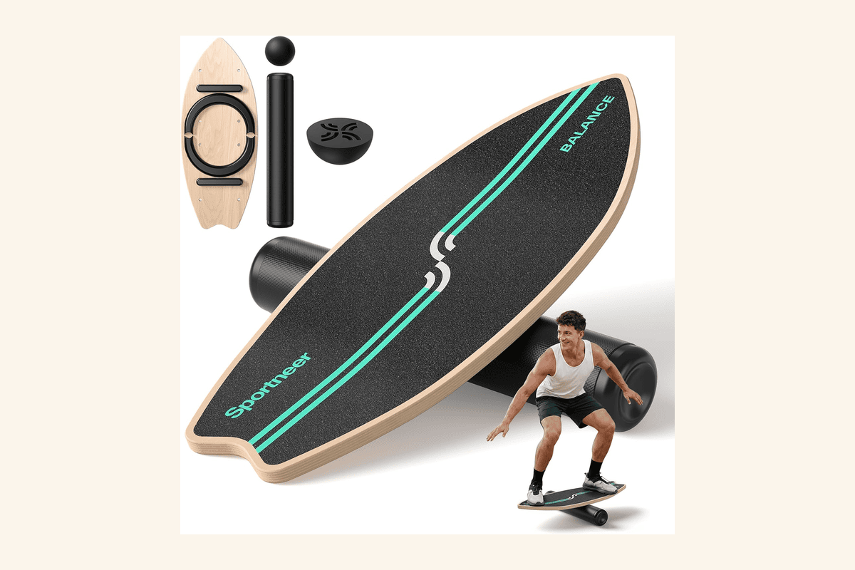 Sportneer Surfin Balance Board 8-en-1 planche équilibre bois adultes musculation surf ski rééducation 200 kg 119,99 euros Amazon