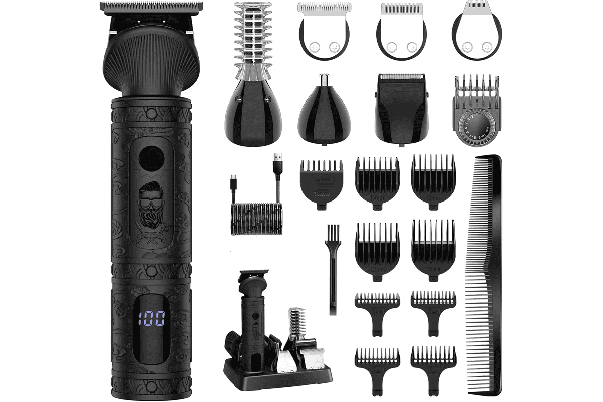 Surker Tondeuse 7-en-1 Lame T Barbe Cheveux Coupe Chauve bon plan Amazon juin 2026 prix promo 24,35 euros