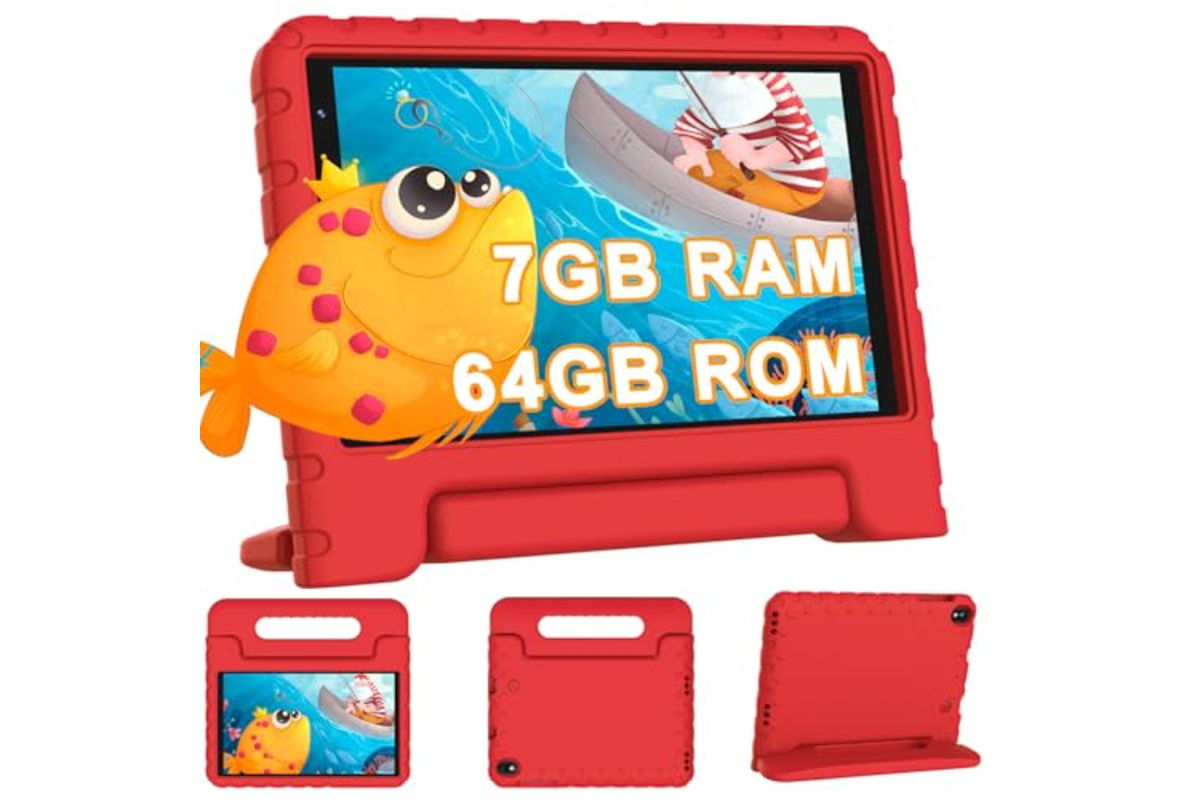 Bon plan Amazon Tablette enfants SKYEGG X9 8 pouces Android 7Go RAM 64Go ROM rouge etui antichoc EVA mai 2026