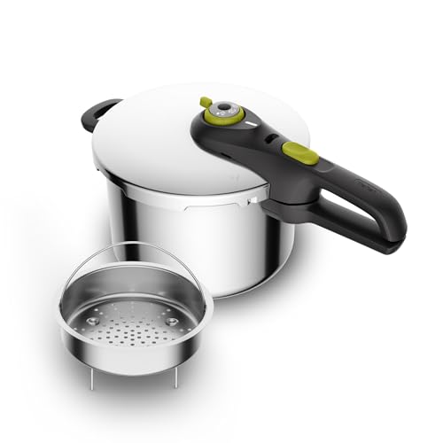 Autocuiseur Tefal Secure 5 Neo 6 litres en inox avec panier vapeur