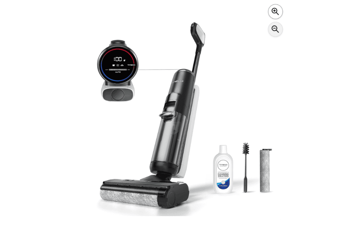 Tineco Floor One S5 aspirateur balai laveur à 179,99 € au lieu de 519 € sur Amazon (-65%) : aspiration et lavage simultanés en un seul passage, technologie iLoop qui détecte la saleté et ajuste la puissance automatiquement, séparation eau propre / eau sale en temps réel, rouleau autonettoyant, app Tineco, compatible carrelage, parquet, vinyle, stratifié