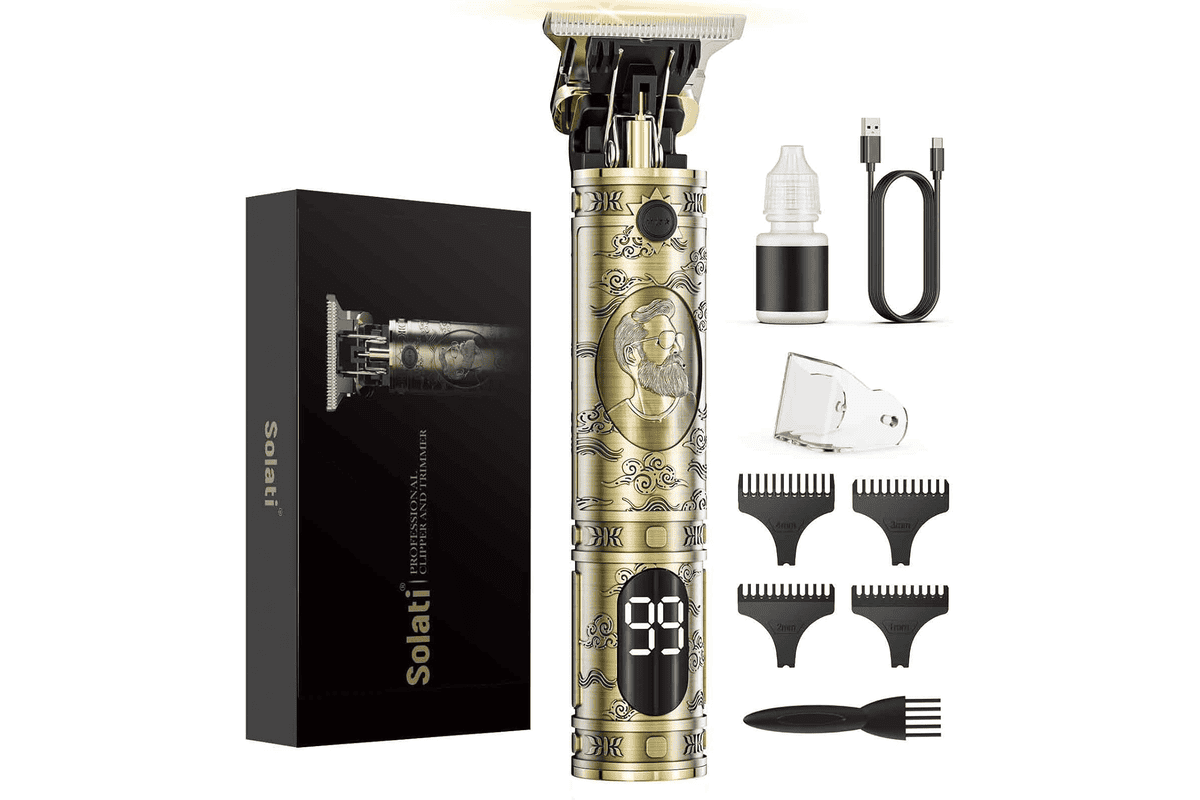 Tondeuse cheveux hommes T Zéro écart LED barbier professionnel bon plan Amazon 20,75 €