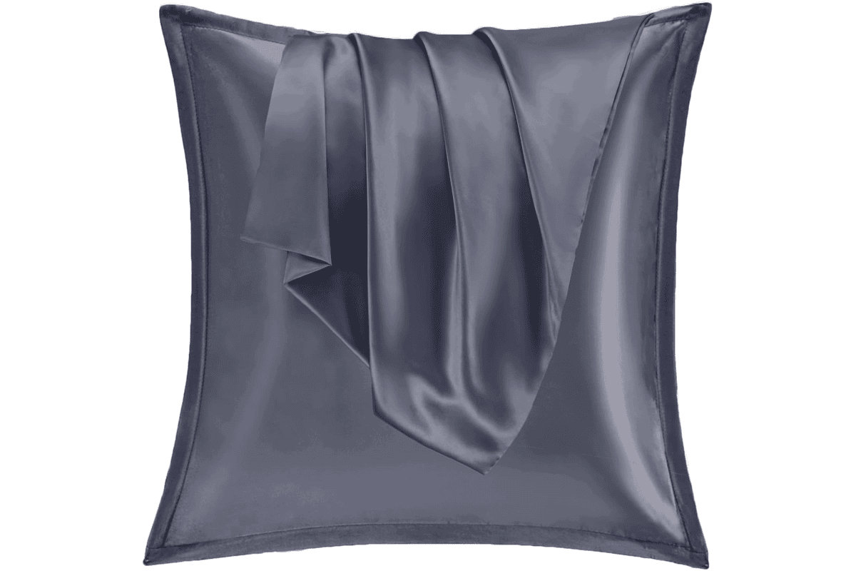 Bon plan Amazon Vielit lot 2 taies oreiller satin 80x80 similaire soie cheveux Oeko-Tex bleu violet mai 2026
