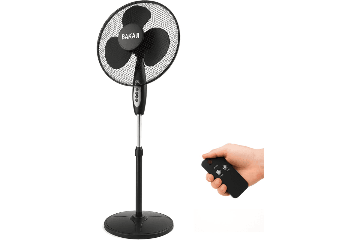 Bakaji ventilateur à colonne 45 W 40 cm 3 vitesses hauteur réglable oscillation horizontale 36,27 € Amazon