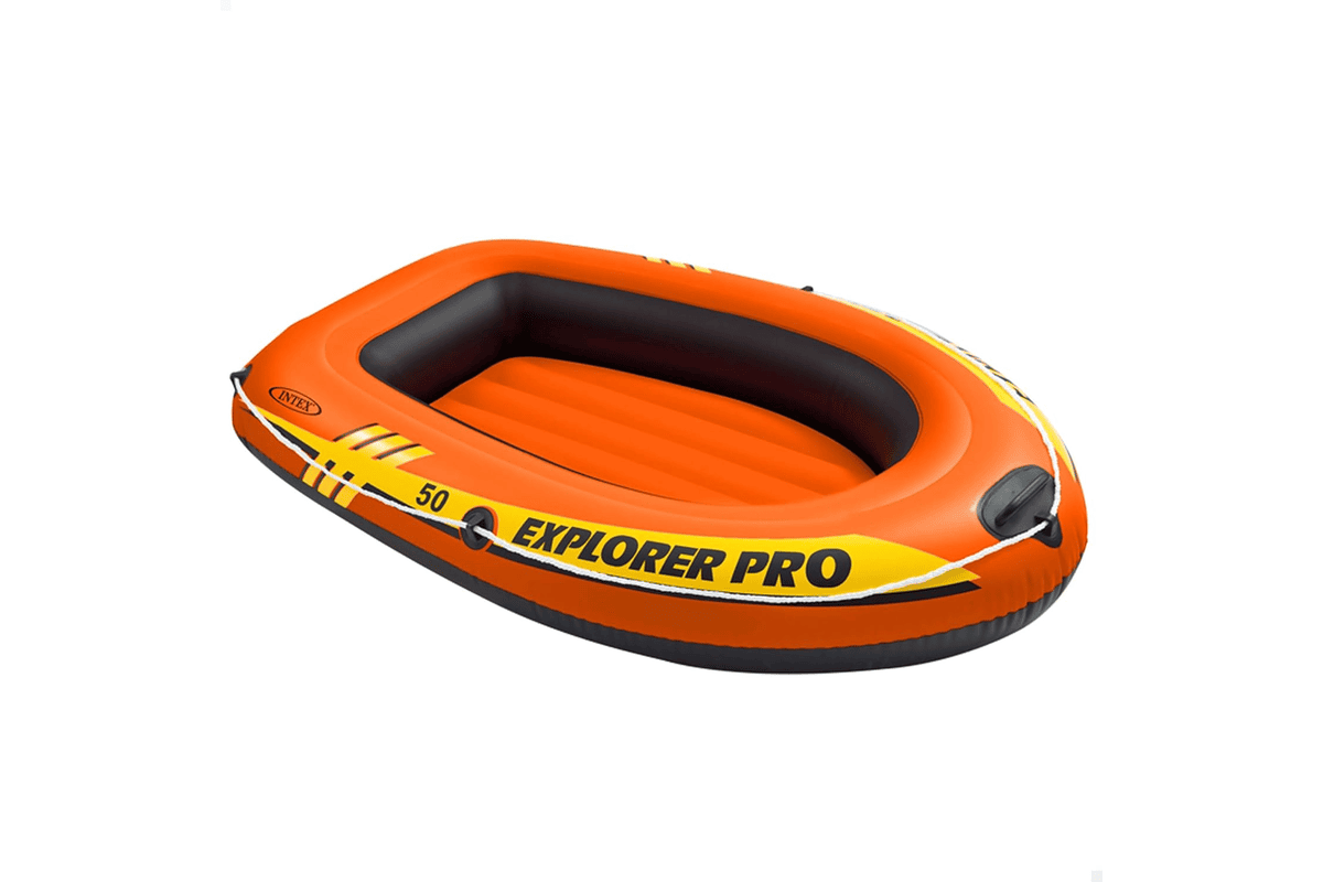 Bateau gonflable Intex Explorer Pro 50 sans rames orange 137x85x23 cm pataugeoire enfants