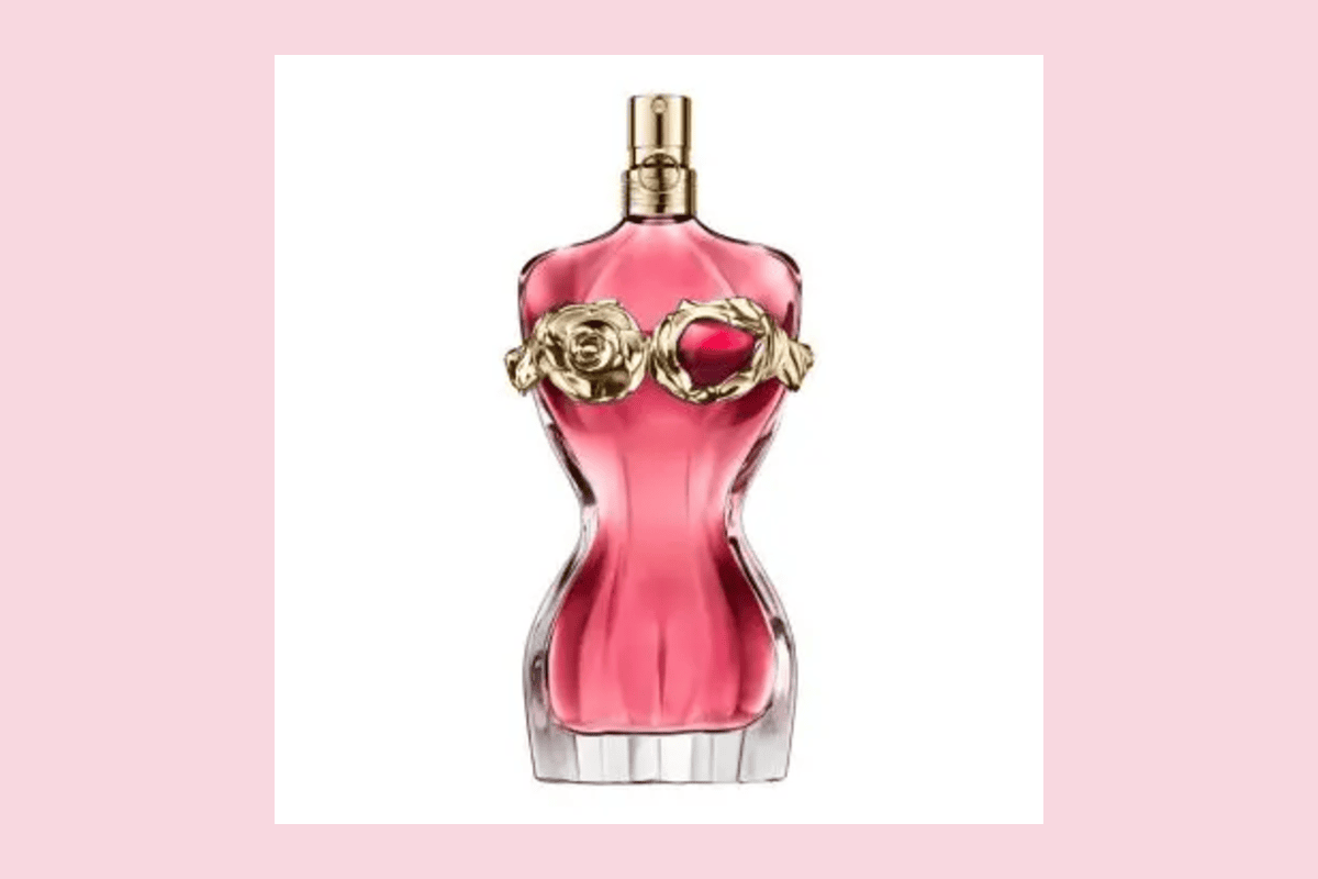 Jean Paul Gaultier La Belle Rosea Eau de Parfum 50 ml flacon corset rose gourmand rose Damascena litchi praliné Beauty Success 116,20 euros