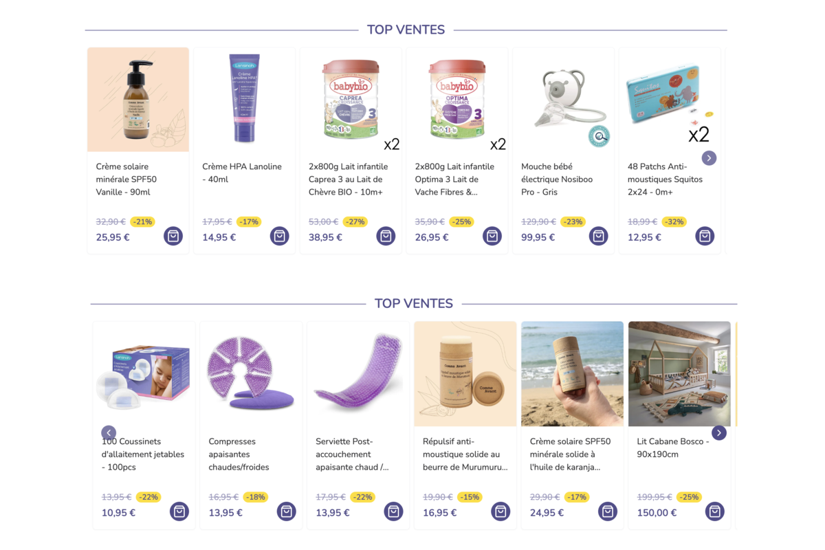 Bon plan Bebeboutik ventes privées puériculture Babybio Caprea Nosiboo Mustela patchs anti-moustiques Squitos jusqu'à -25% mai 2026