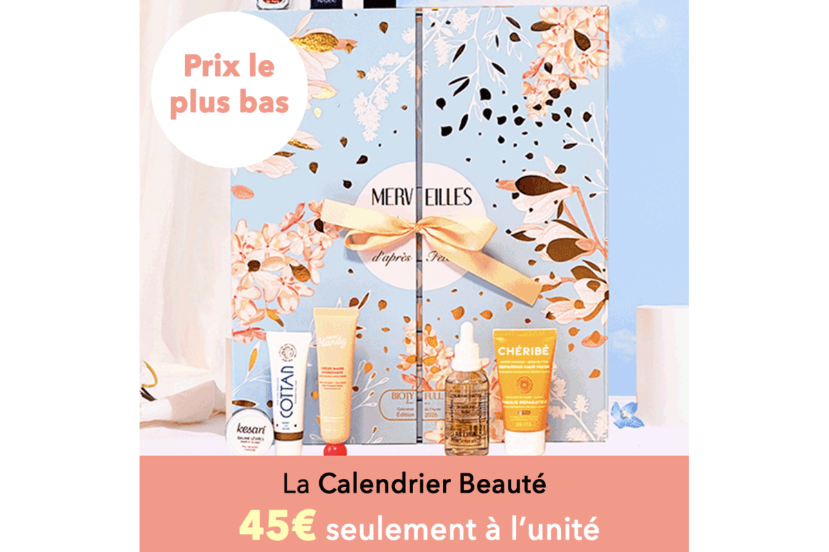 Biotyfull calendrier beaute 27 produits valeur 640 euros merveilles prix le plus bas mai 2026