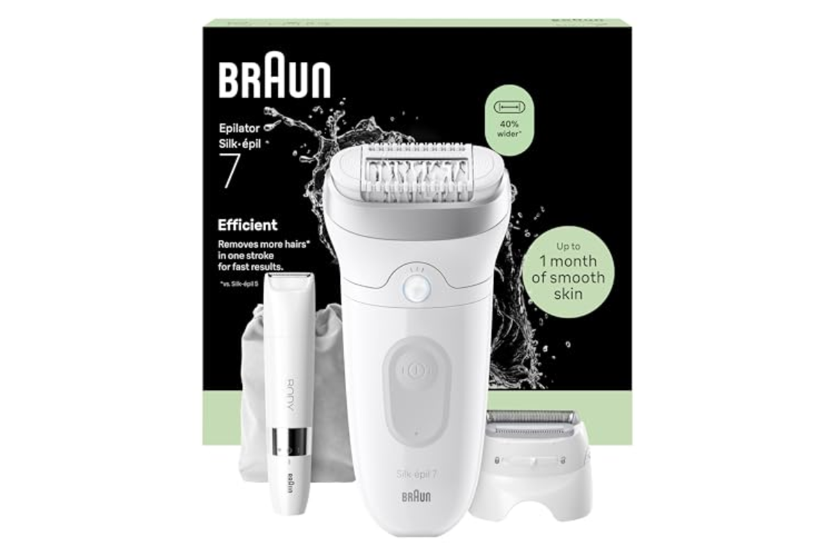Braun Silk-épil 7 7-441 épilateur électrique femme étanche sans fil rouleau de massage