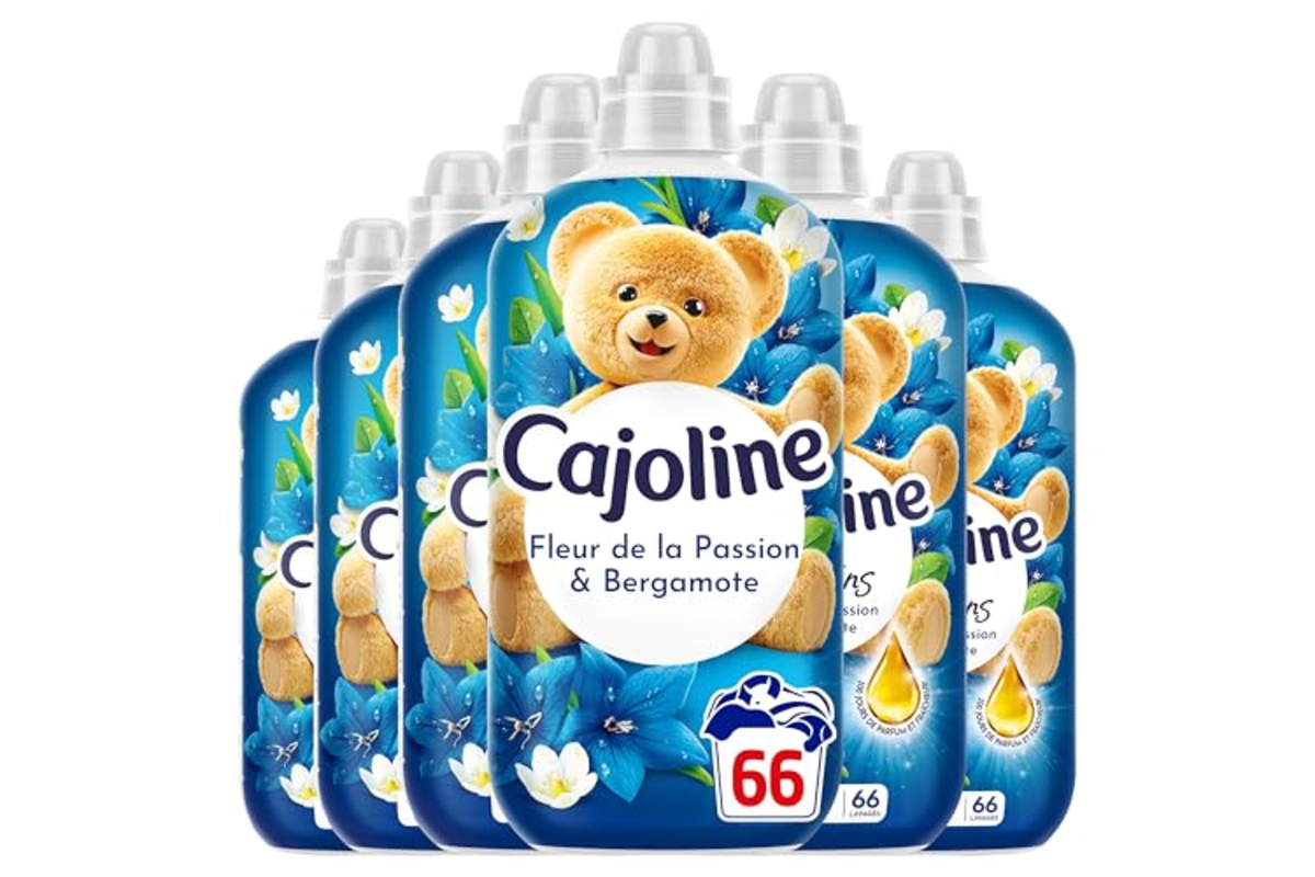 Cajoline Adoucissant Fleur de la Passion & Bergamote 396 lavages 23,56€ Amazon -34%