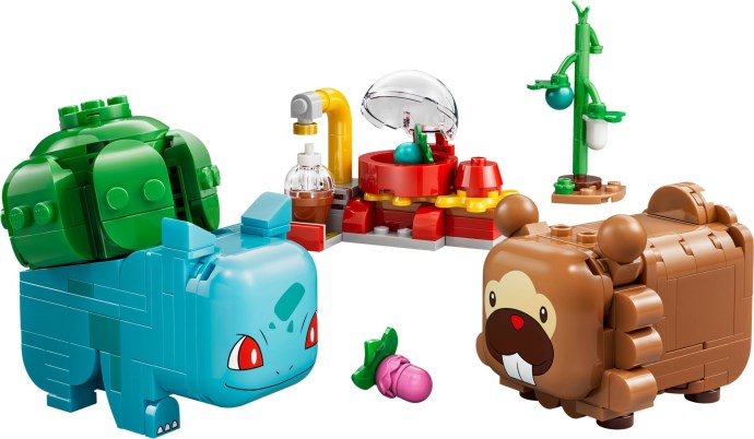 Set LEGO Pokémon SMART Play 72155 avec Bulbizarre, Keunotor et le décor Délice de baies