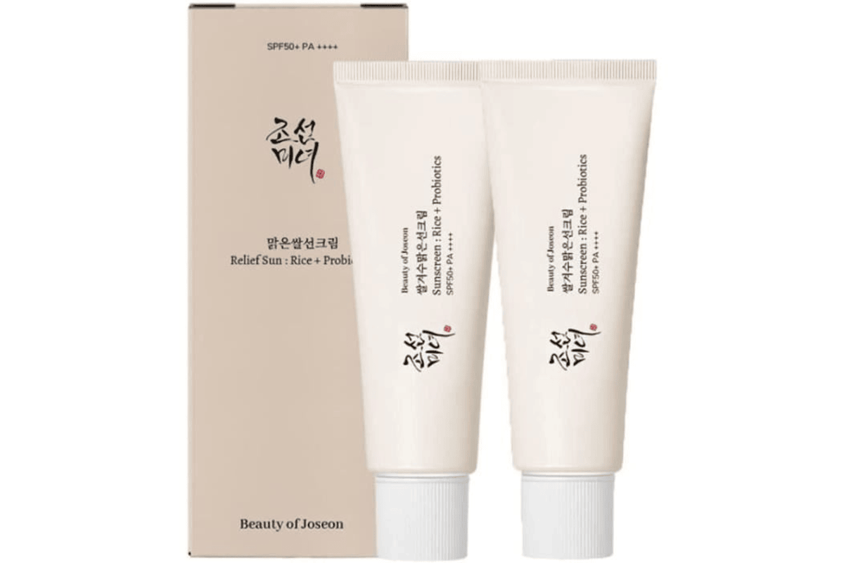 Beauty of Joseon Relief Sun — Crème solaire SPF 50+ non grasse 50 ml, probiotique au riz (2 pcs) Cdiscount 13,82 euros juillet 2026 bon plan