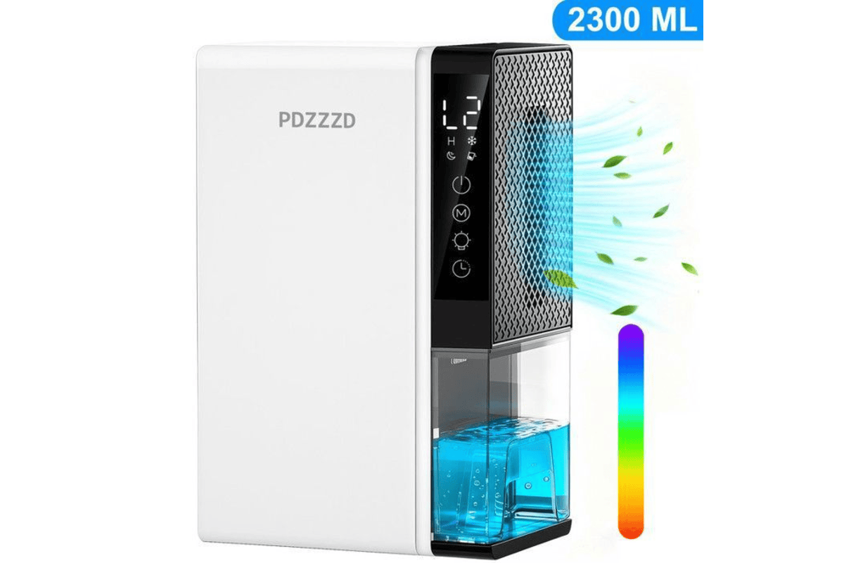Cdiscount Déshumidificateur d'air 2 300 ml anti-moisissure portable avec dégivrage automatique + minuterie (maison / bain / chambre / armoire) Cdiscount 54,99 euros juillet 2026 bon plan