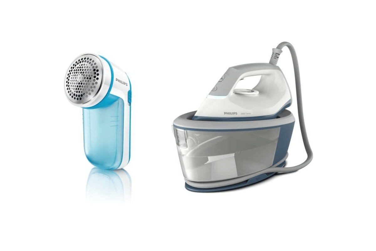 Philips BXA0019/00 — Centrale vapeur Série 2000, 6 bars, 1,4 L, bleu/blanc, accessoire rase-bouloche inclus Cdiscount 59,99 euros juillet 2026 bon plan