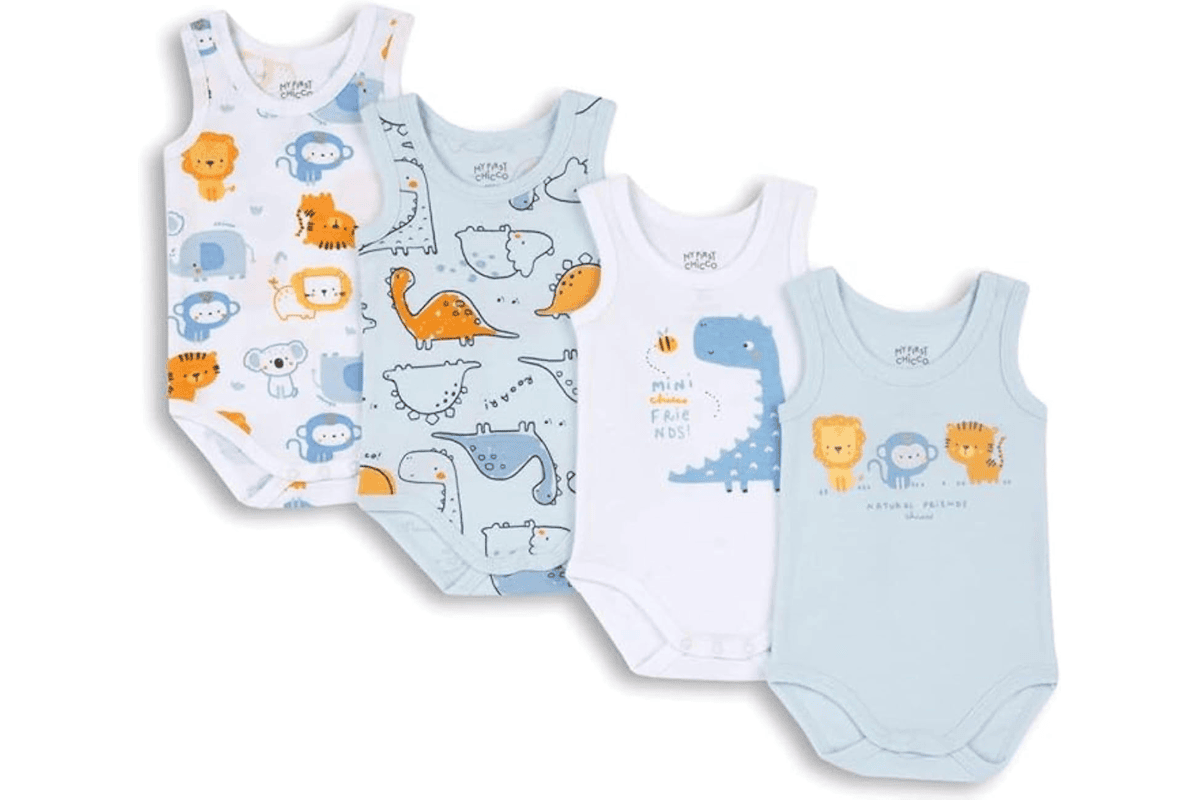 Chicco lot 4 bodies bébé garçon sans manches coton ouverture pratique 12,79 € Amazon