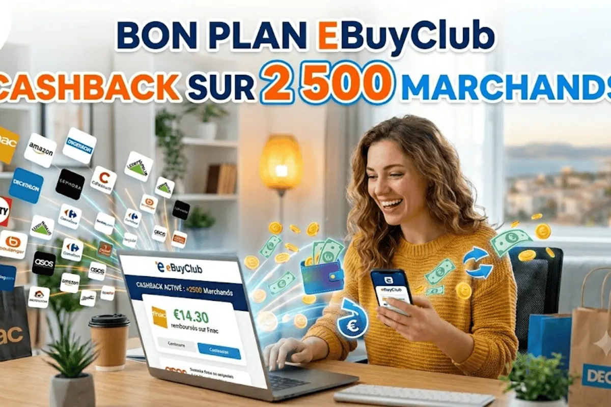eBuyClub cashback en ligne et sur bons d'achat avec bonus de parrainage