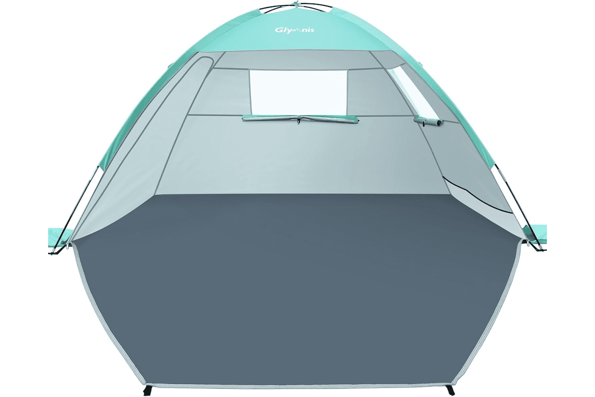 Glymnis tente de plage anti UV protection UPF 50+ abri de plage facile à installer transporter plage parc camping 36,99 € Amazon