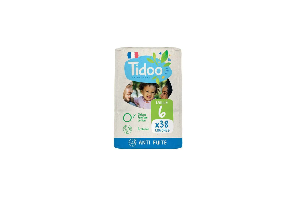 Bon plan Greenweez Tidoo 38 couches hypoallergeniques T6 16-30 kg anti-gaspi 14 euros mai 2026