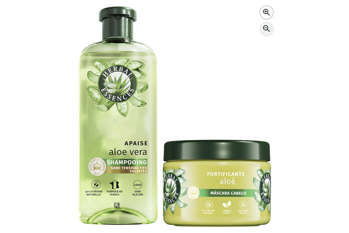 Herbal Essences Apaise Aloe Vera shampoing 250ml et masque 500ml duo cheveux secs