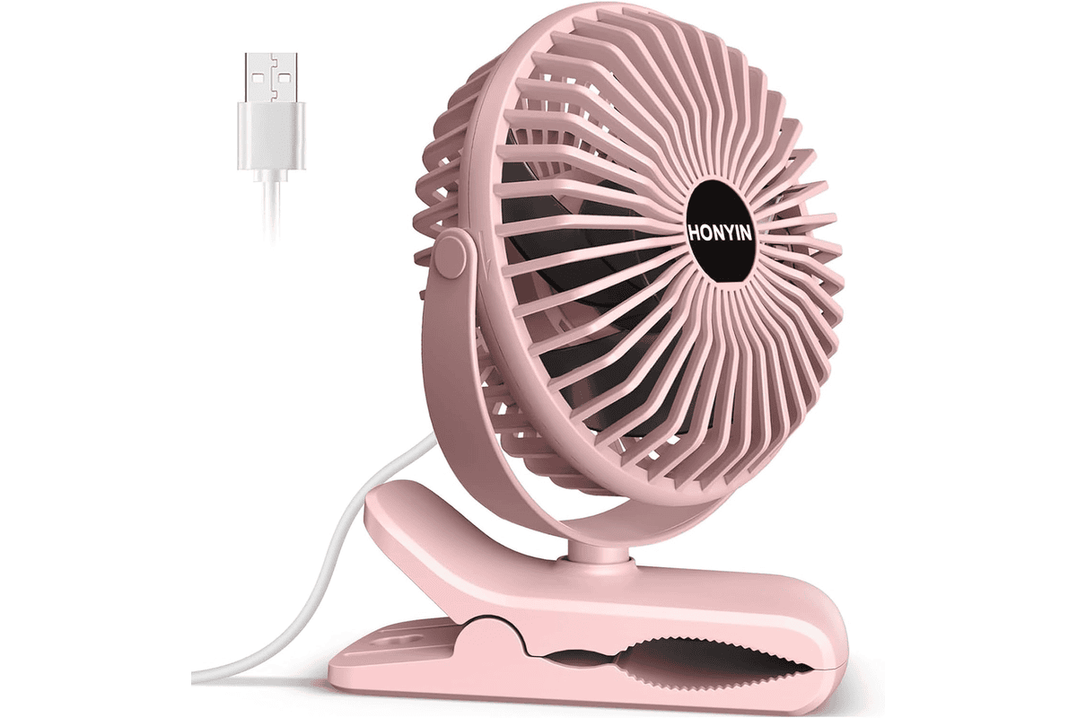 HONYIN mini ventilateur à pince rotation 720° ventilateur de table avec clip petit USB air puissant silencieux 19,99 € Amazon