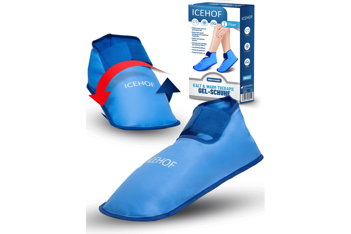 ICEHOF chaussures rafraîchissantes bottes tissu doux chaussettes rafraîchissantes gel thérapie par le froid pieds jambes 29,90 € Amazon