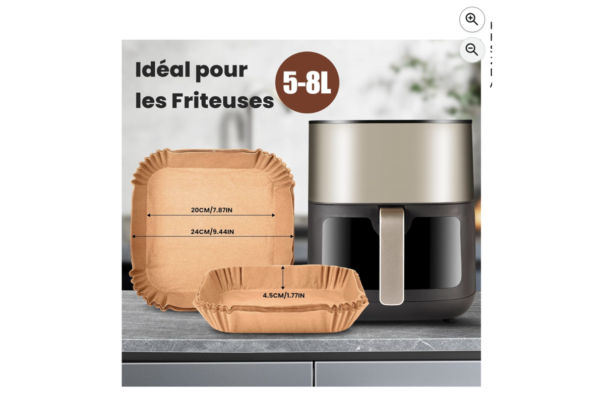 KitchenBoss papier dans la friteuse 5-8L