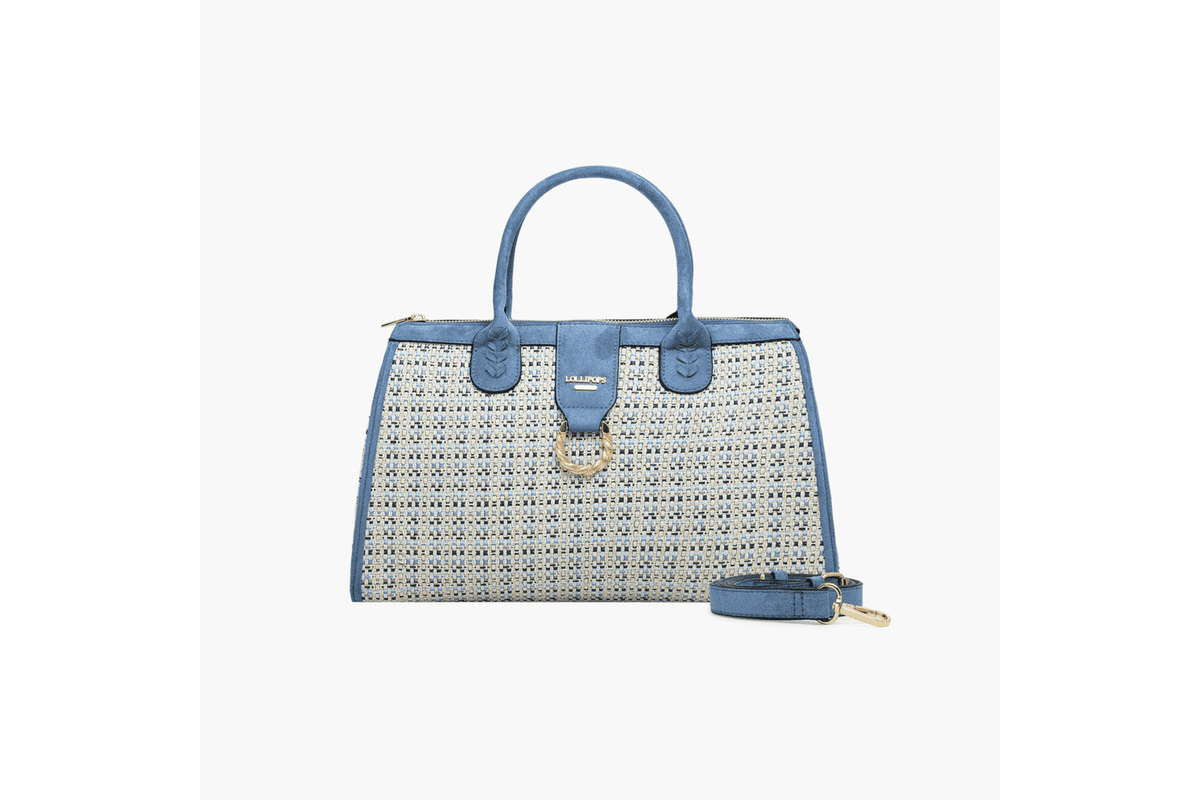 Sac shopper Shai bleu de Lollipops, cabas format moyen-grand
