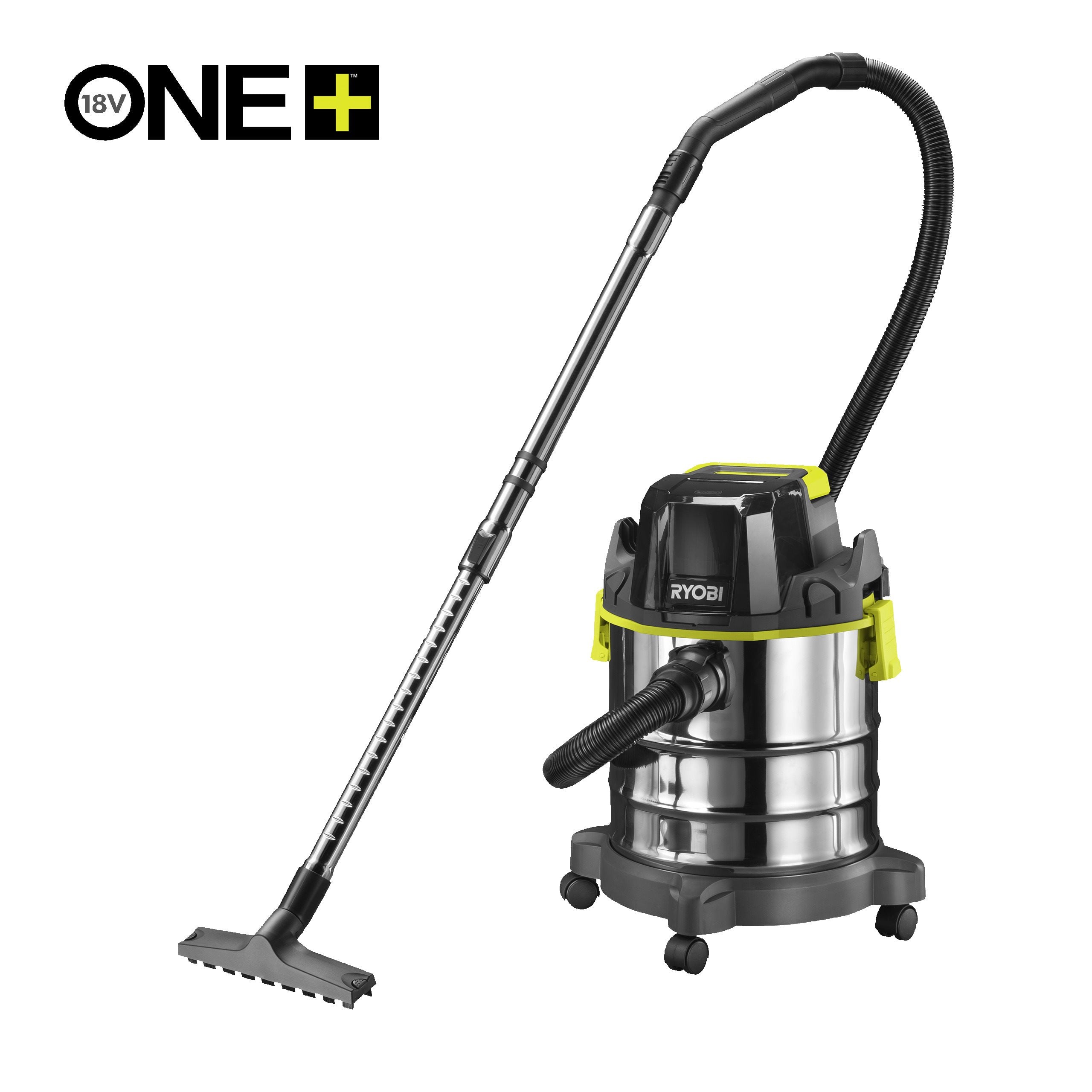 Aspirateur eau et poussière Ryobi R18WDV 18V ONE+ avec cuve inox