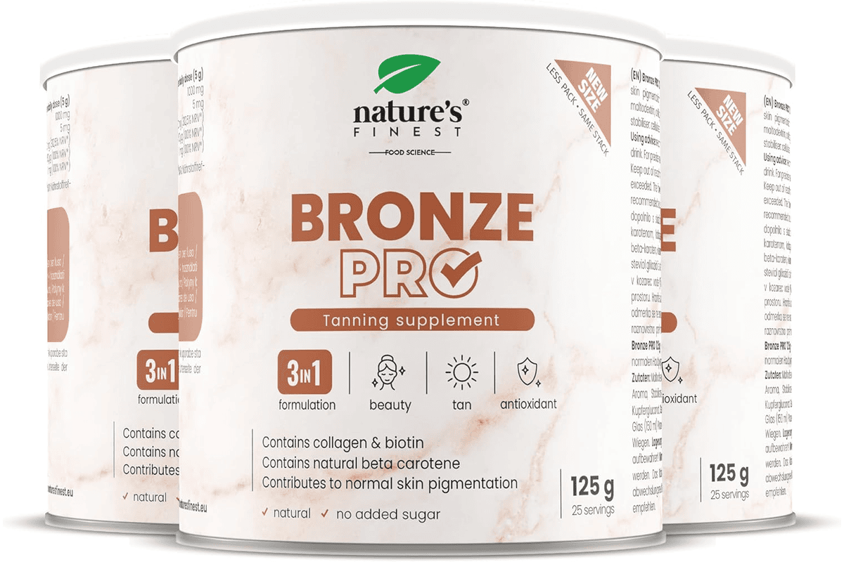 Natures Finest Bronze PRO complement alimentaire autobronzant beta carotene bronzage intense prolongateur bronzage
