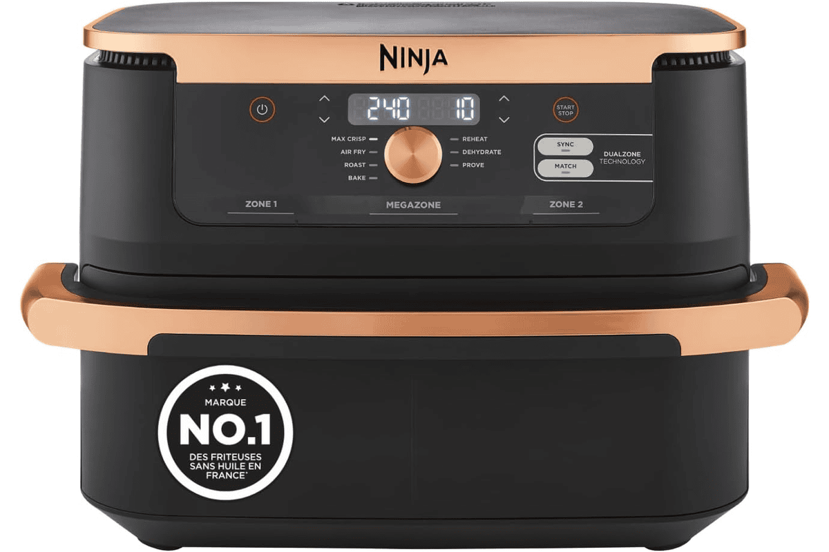 Ninja Foodi FlexDrawer Dual Zone airfryer AF500EU double tiroir cuisson simultanee 2 zones 7 fonctions friture saine sans huile