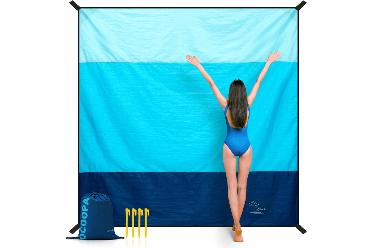 OCOOPA couverture de plage 210 x 200 cm grande imperméable anti sable couverture pique-nique voyage camping vacances 26,99 € Amazon