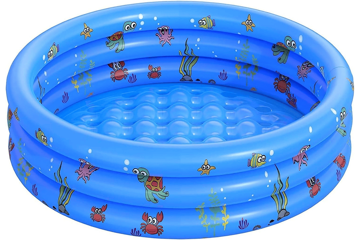 Pataugeoire piscine gonflable ronde enfants intérieur extérieur balcon terrasse jardin rafraîchir bébé
