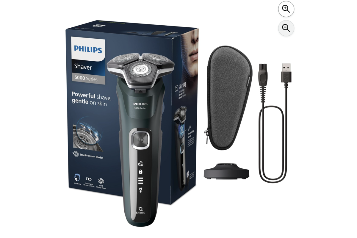Rasoir électrique Philips Series 5000 S5884/35 noir avec socle de charge et coffret de voyage