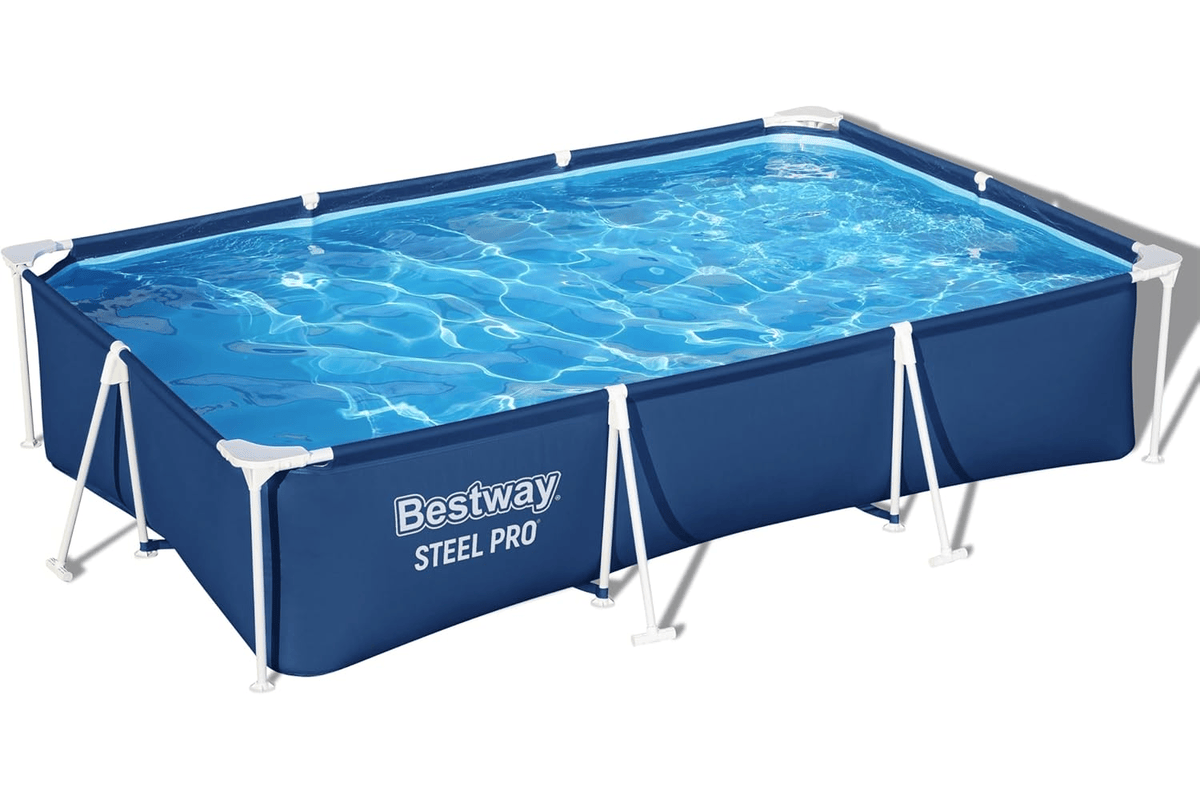 Piscine rectangulaire 3.00m x 2.01m x 0.66m format familial jardin montage rapide alternative ronde