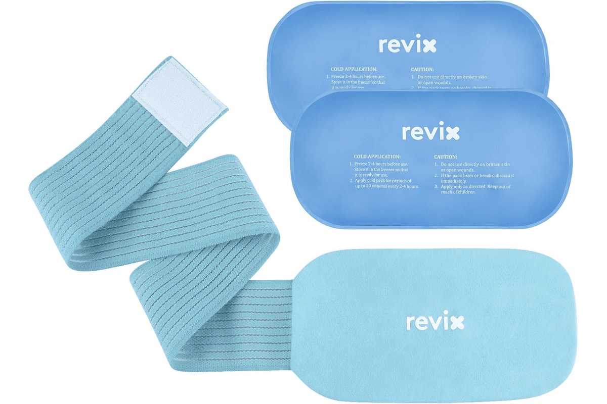 REVIX lot de 2 packs de glace réutilisables blessures compresses chaudes froides sangle réglable bandages glace flexibles 11,99 € Amazon