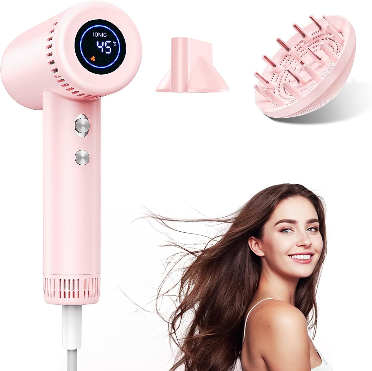 Sèche-cheveux ionique Haokoo 903P001 avec diffuseur