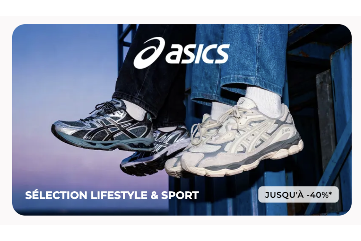 Asics sneakers lifestyle sport vente privée Showroom Privé -40%