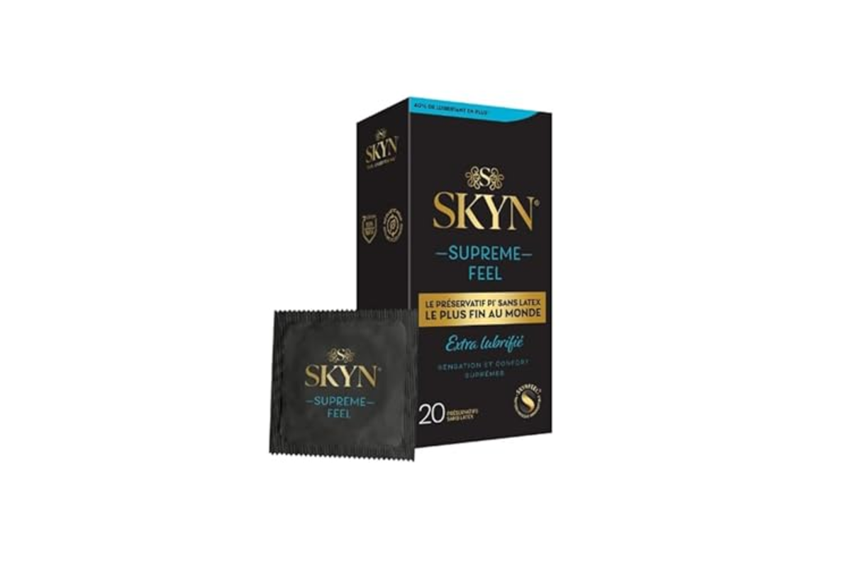 Skyn Supreme Feel Extra Lube 20 préservatifs sans latex 15,28€ Amazon -25%