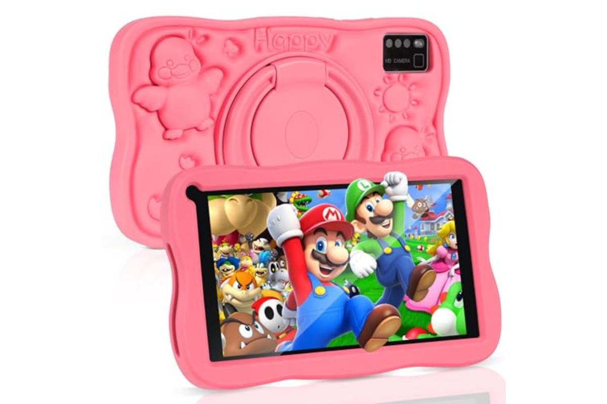SUMTAB tablette enfants 7 pouces Android rose etui antichoc kid-proof controle parental