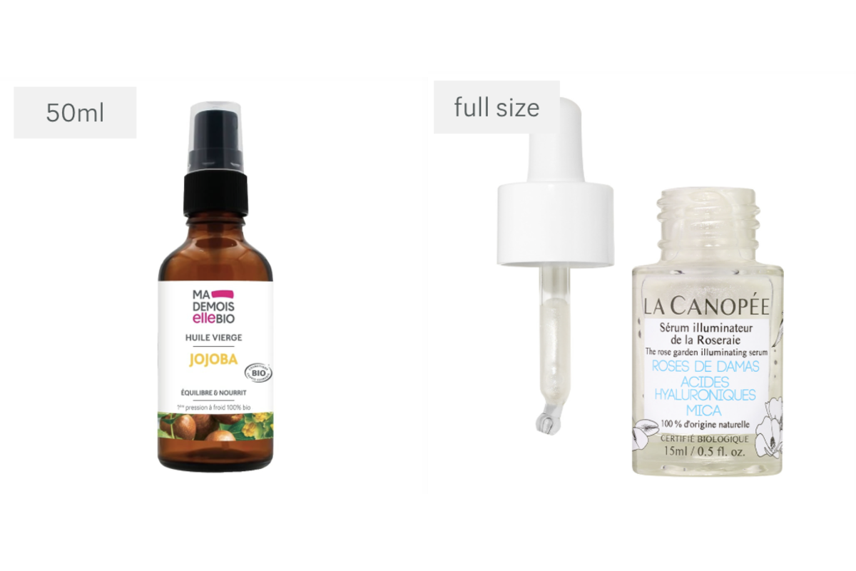 Box beauté Mademoiselle Bio mai 2026 Éclat de printemps La Canopée sérum illuminateur Roseraie huile jojoba 5 soins bio