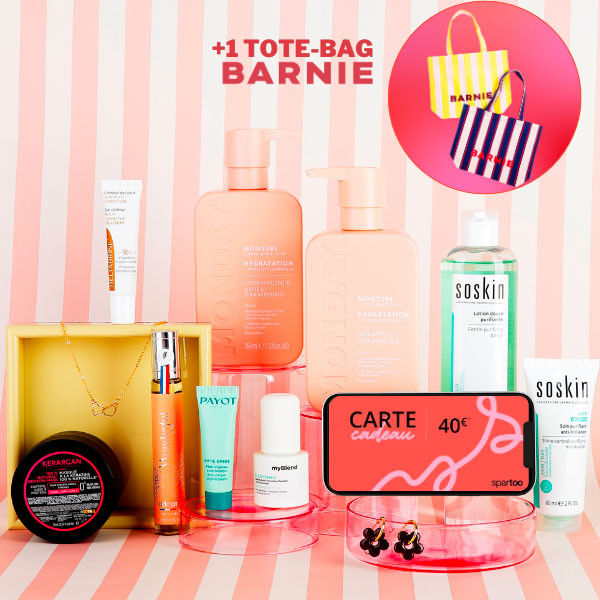 Box Cosmopolitan Back to Basics avec 13 soins beauté, accessoires, parfum et carte cadeau