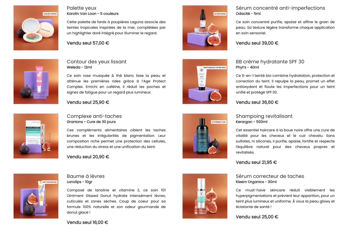 Box Cosmopolitan Routine Coup d'Éclat produits 4
