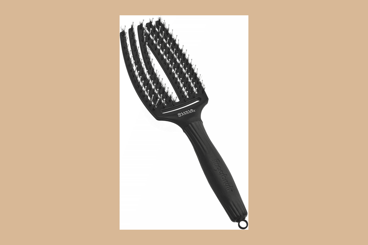Olivia Garden Fingerbrush Care Iconic brosse polyvalente démêlage brushing massage cuir chevelu picots souples poils sanglier