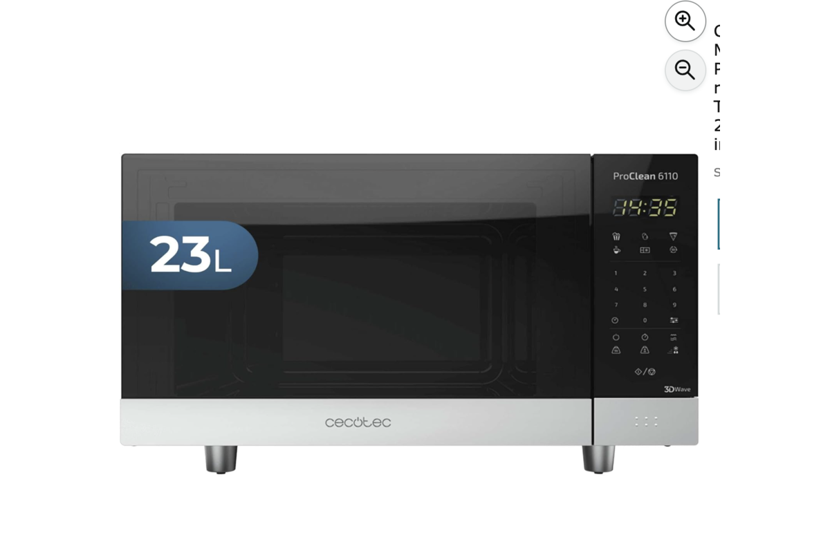 Cecotec ProClean 6010 micro-ondes 23L noir et inox
